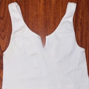 Forever 21 white cropped tank